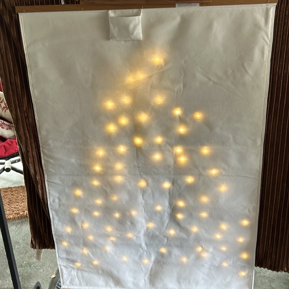 Pottery Barn Lit Tree π² Canvas Hanging Banner 34β x 39β BNIB SO NEAT! - Picture 5 of 9